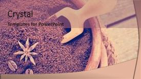  Presentation with chocolate chip cookies - Slide deck enhanced with chocolate chip cookies and coffee background and a  colored foreground