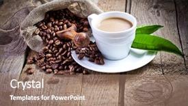  Presentation with chocolate chip cookies - Amazing slide deck having chocolate chip cookies and coffee backdrop and a coral colored foreground