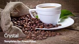  Presentation with chocolate chip cookies - Audience pleasing slide deck consisting of chocolate chip cookies and coffee backdrop and a tawny brown colored foreground