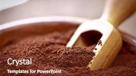  Presentation with chocolate chip cookies - Slide set enhanced with chocolate chip cookies and coffee background and a tawny brown colored foreground