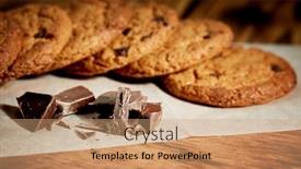  Presentation with chocolate chip cookies - Audience pleasing slides consisting of chocolate-chip-cookies-and-cookies backdrop and a coral colored foreground