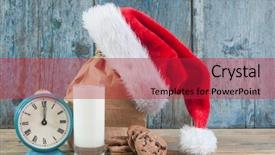  Presentation with chocolate chip cookies - Slides having chocolate chip cookies and santa background and a red colored foreground
