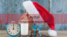  Presentation with chocolate chip cookies - PPT layouts featuring chocolate chip cookies and santa background and a crimson colored foreground