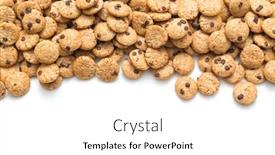  Presentation with chocolate cereal - Slide set consisting of chocolate-chip-cookies-cereal background and a white colored foreground
