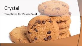  Presentation with chocolate chip cookies - Amazing theme having chocolate chip cookies isolated backdrop and a sky blue colored foreground