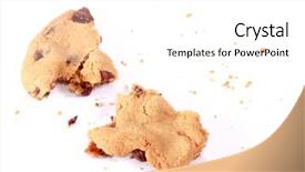  Presentation with chocolate chip cookies - Theme featuring chocolate chip cookies background and a white colored foreground