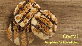  Presentation with chocolate chip cookie - Cool new PPT theme with chocolate chips cookies backdrop and a  colored foreground