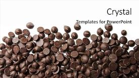  Presentation with chocolate chip - Cool new slides with chocolate chips on white background backdrop and a white colored foreground