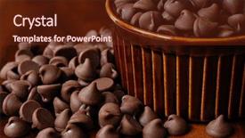  Presentation with chocolate chip cookie - Slides having chocolate chips overflowing from brown background and a tawny brown colored foreground