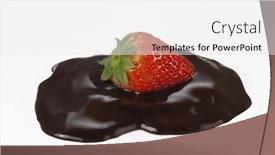  Presentation with chocolate strawberry - Audience pleasing slides consisting of chocolate-coated-strawberry-chocolate-strawberry backdrop and a white colored foreground