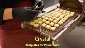  Presentation with chocolate shop - Amazing theme having chocolate coating machine at confectionery backdrop and a tawny brown colored foreground