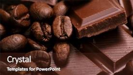  Presentation with coffee chocolate - Slides having chocolate-coffee background close-up background and a tawny brown colored foreground