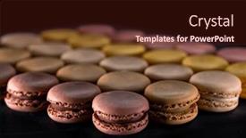  Presentation with chocolate strawberry - PPT theme having chocolate-coffee-vanilla-lemon background and a tawny brown colored foreground