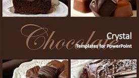  Presentation with chocolate - PPT layouts with loving couple standing close to the river hugging each other background and a gray colored foreground