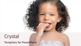  Presentation with joyful - Cool new theme with chocolate cookie isolated on white backdrop and a lemonade colored foreground