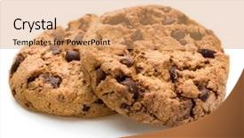  Presentation with white chocolate - Presentation with chocolate cookies isolated on white background and a coral colored foreground