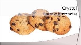  Presentation with cookies chocolate filling - Colorful theme enhanced with chocolate cookies on white background backdrop and a white colored foreground