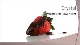  Presentation with chocolate covered strawberries - Amazing slides having retail change - beautiful girl thinking what backdrop and a light gray colored foreground