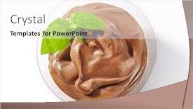  Presentation with cacao - Beautiful slide deck featuring chocolate-cream-mousse-or-cocoa backdrop and a white colored foreground