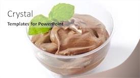  Presentation with cacao - Beautiful PPT theme featuring chocolate-cream-mousse-or-cocoa backdrop and a white colored foreground