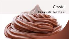  Presentation with chocolate ice cream - Cool new presentation theme with chocolate cream swirl isolated backdrop and a white colored foreground