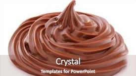  Presentation with white chocolate - Amazing presentation theme having chocolate cream swirl isolated backdrop and a tawny brown colored foreground