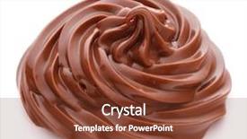  Presentation with chocolate ice cream - Colorful slides enhanced with chocolate cream swirl isolated backdrop and a tawny brown colored foreground