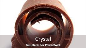  Presentation with white chocolate - Audience pleasing slide deck consisting of chocolate-curl-isolated-on-white backdrop and a tawny brown colored foreground