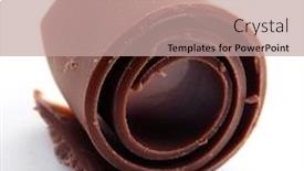  Presentation with white chocolate - Beautiful slide deck featuring chocolate-curl-isolated-on-white backdrop and a coral colored foreground