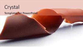  Presentation with charlie and the chocolate factory - Amazing slide deck having chocolate curl isolated on white backdrop and a coral colored foreground