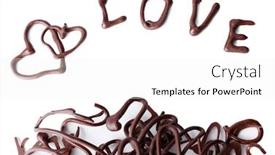  Presentation with white chocolate - Amazing PPT theme having chocolate-curls-isolated-on-white backdrop and a white colored foreground
