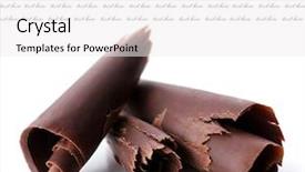  Presentation with white chocolate - Theme featuring chocolate curls isolated on white background and a white colored foreground