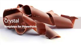  Presentation with brown sugar isolated on white - Beautiful PPT layouts featuring chocolate curls isolated on white backdrop and a tawny brown colored foreground