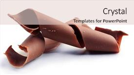  Presentation with white chocolate - Audience pleasing presentation design consisting of chocolate curls isolated on white backdrop and a lemonade colored foreground