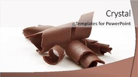  Presentation with chocolate - Amazing PPT theme having chocolate curls backdrop and a white colored foreground