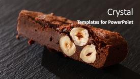  Presentation with chocolate dessert - Beautiful presentation featuring chocolate dessert backdrop and a tawny brown colored foreground