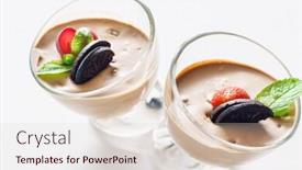  Presentation with chocolate dessert - Slides featuring chocolate dessert background and a lemonade colored foreground