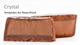  Presentation with chocolate dessert - Slides having chocolate dessert background and a white colored foreground