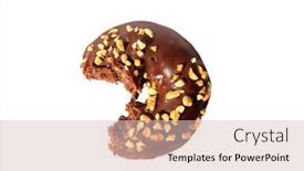  Presentation with white chocolate - Cool new PPT layouts with chocolate-donut-with-peanuts-isolated backdrop and a lemonade colored foreground