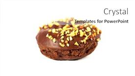  Presentation with today - Slide deck enhanced with chocolate-donut-with-peanuts-isolated background and a white colored foreground