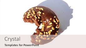  Presentation with white chocolate - Slides enhanced with chocolate-donut-with-peanuts-isolated background and a lemonade colored foreground