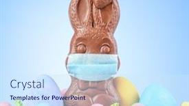  Presentation with coronavirus - Presentation enhanced with chocolate-easter-bunny-surrounded background and a sky blue colored foreground