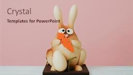  Presentation with spanish - Presentation theme consisting of chocolate-easter-bunny background and a soft green colored foreground