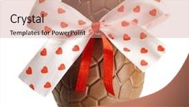  Presentation with white chocolate - Presentation theme featuring chocolate easter egg with color background and a  colored foreground