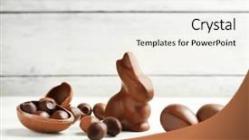  Presentation with chocolate - Colorful slide deck enhanced with chocolate easter eggs on color backdrop and a white colored foreground