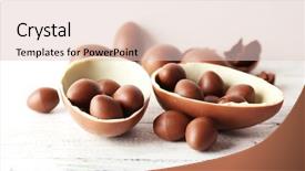  Presentation with white chocolate - Cool new PPT theme with chocolate easter eggs on white backdrop and a  colored foreground