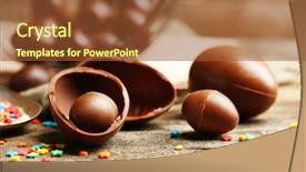 Presentation with eggs egg carton egg box - Audience pleasing PPT layouts consisting of chocolate easter eggs on wooden backdrop and a  colored foreground