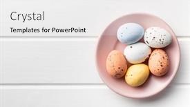  Presentation with sweet candy - Amazing presentation theme having chocolate-easter-eggs-sweet-candy backdrop and a white colored foreground