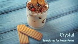  Presentation with baby milk - Slides enhanced with chocolate fantasy - baby cookies and milk cocktail background and a  colored foreground