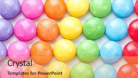  Presentation with white coloured lines - Presentation design consisting of chocolate fantasy - sweetmeat multi coloured background and a yellow colored foreground